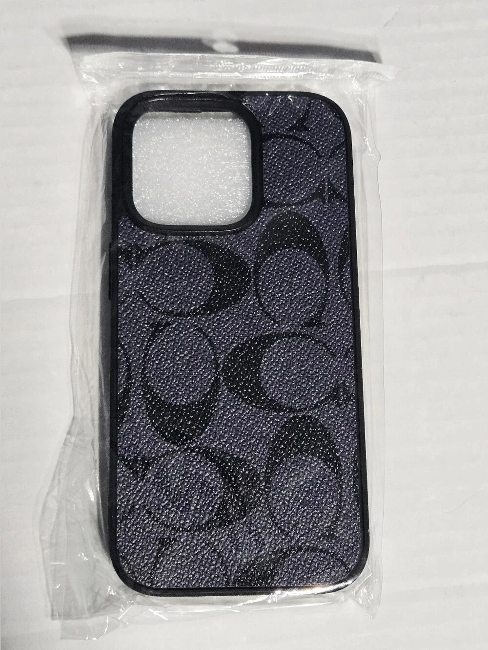 Phone Case for iPhone 16 Pro Black C Monogram Protective Cover